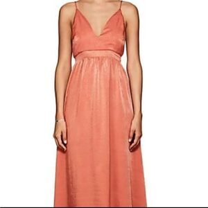FiveSeventyFive Charmeuse V-neck Maxi Dress